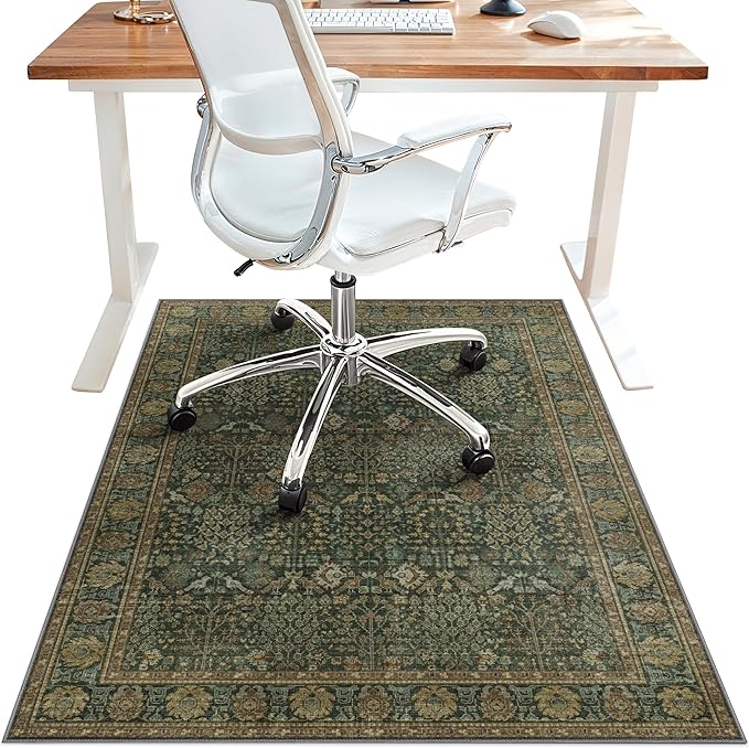 48"x60" Office Chair Mat for Hardwood Tile Floor, Under Desk Carpet Protector by BESBLEE