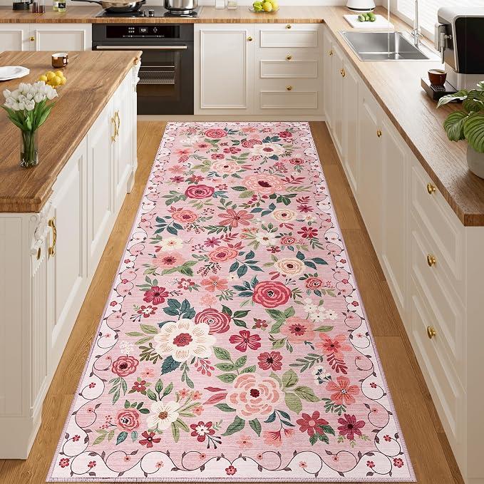 DUKINO 3x8 Runner Rug, Washable Rug by DUKINO