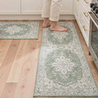 GENIMO Kitchen Rug Sets of 2, Non-Slip Washable Low-Pile Kitchen Mats by GENIMO