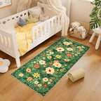 DUKINO 2x5 Runner Rug for Hallway, Washable Kitchen Floral Runner Rug - Image 6