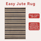 Tangsoo Stripe Easy Jute Rug 4x6 - Image 8