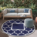 GENIMO 8' Round Outdoor Rug Waterproof by GENIMO