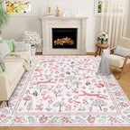 DUKINO 5x7 Rug, Washable Animal Living Room Rug by DUKINO