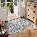 3x5 Area Rug Washable Entryway Rug Non Slip Abstract Tear and Stain Resistance - Image 2