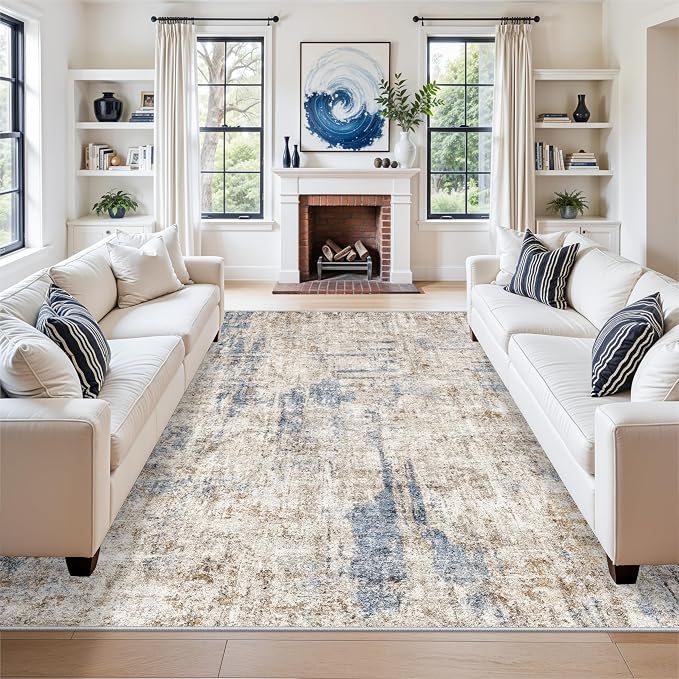 8x8 Square Area Rug Living Room – Non-Slip Washable Large Floor Carpet - Image 9