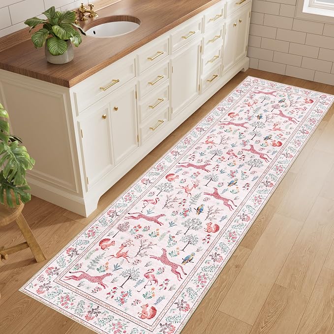 DUKINO 2.6x8 Rug for Hallway, Washable Kitchen Runner Rug - Image 3