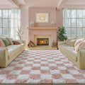 PureCozy Checkered Rug 9x12 for Living Room by PureCozy