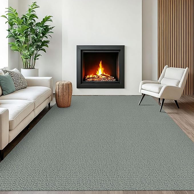 EARTHALL Washable Area Rugs 6x9 Ft Non Slip Living Room Rugs Cotton Rubber by EARTHALL