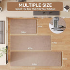 YDKGL Kitchen Rugs Mat Non Slip Washable, Linen-Look 0.3" Thick Soft Cushioned - Image 2
