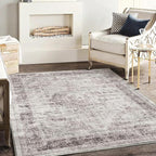 CHAMPLANT Area Rug 5'x7' Washable Rug Floral red Vintage Traditional Floor by CHAMPLANT