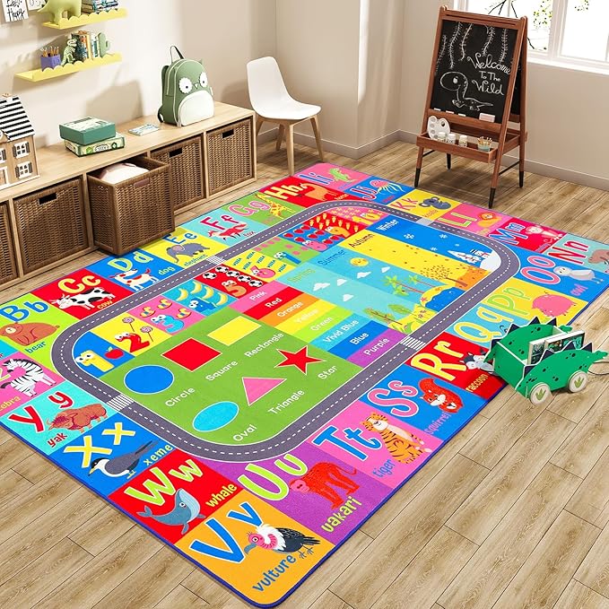 HOMORE Kids Rug, 9x12 Large Educational Rugs - Image 9
