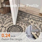 HUGEAR 5x7 Vintage Jute Indoor Outdoor Rug Washable Linen Textured Weave High - Image 7