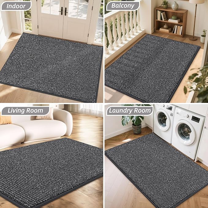 BEQHAUSE Dirt Trapper Door Mat 48" x 72", Non-Slip Washable Doormats Entrance - Image 8
