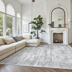Soalmost 9x12 Area Rugs for Living Room, Non Slip Machine Washable Vintage Rugs - Image 2