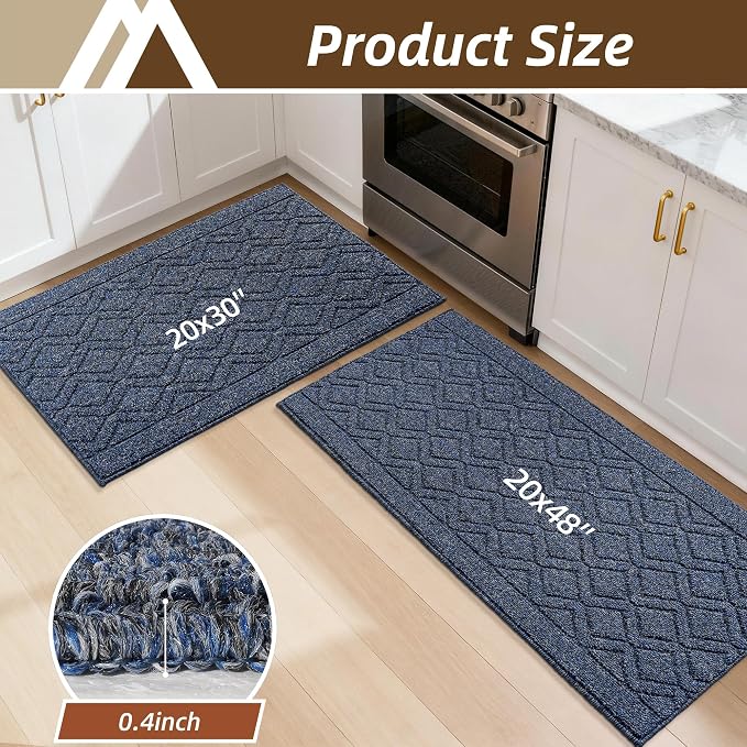 COSY HOMEER Kitchen Rugs Sets 2PCS, Non-Slip Washable Kitchen Mats - Image 8