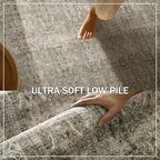 Washable Area Rugs for Living Room: 5x7 Bedroom Rug Boho Vintage Area Rug Stain - Image 5