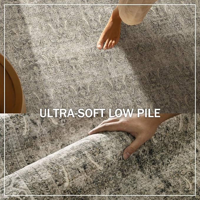 Washable Area Rugs for Living Room: 5x7 Bedroom Rug Boho Vintage Area Rug Stain - Image 5
