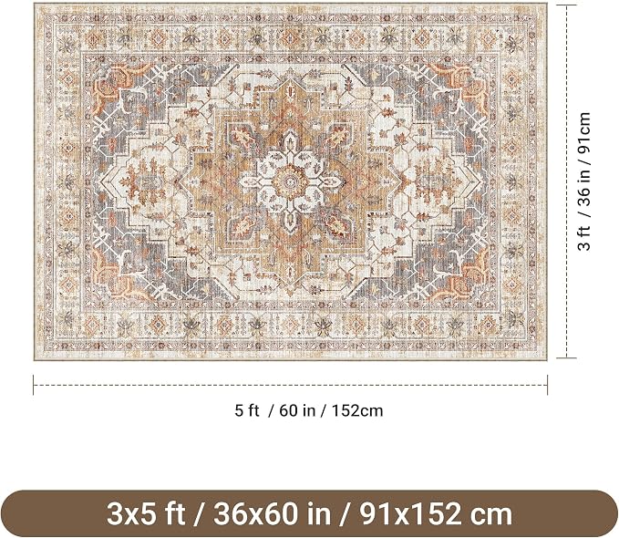 befbee 3x5 Rug, Ultra-Thin Area Rugs - Image 2