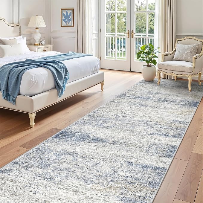 3x12 Runner Rug for Hallway, Non-Slip Long Bathroom Rugs Runner for Kitchen by Restydon