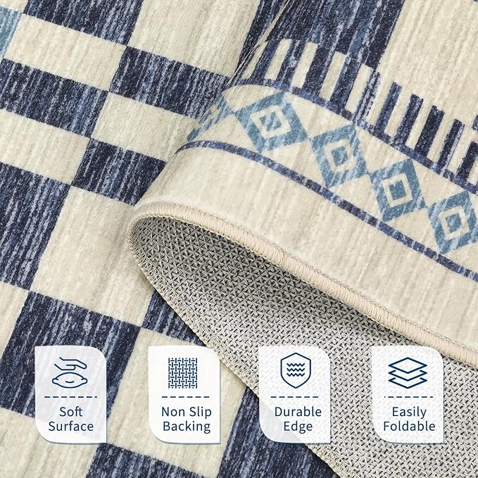 GarveeHome Area Rug 9x12 for Dorm Home Machine Washable Non-Slip Low Pile Rugs - Image 4