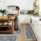 Kitchen Rug Sets 4-Piece with Runner – Washable Non-Slip Floor Mats by BYYVOORugsforYourHome