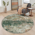 BEIMO Round Rugs 5ft for Living Room Bedroom, Modern Abstract Machine Washable by BEIMO