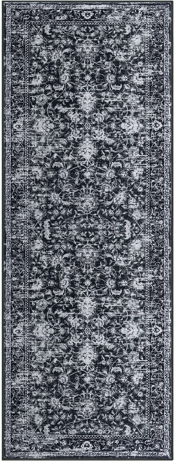 KILOCOCO Washable Runner 2x6 Rug Runner Printed Vintage Floral Kitchen Runners - Image 9