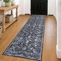 KILOCOCO Hallway Runner 2x8 Rug Runner Printed Vintage Floral Washable Kitchen by Kilococo