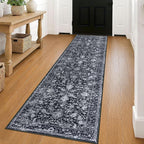KILOCOCO Hallway Runner 2x8 Rug Runner Printed Vintage Floral Washable Kitchen by Kilococo