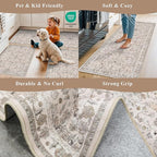 Kitchen Rugs Non-Slip Washable 2 Piece, Modern Boho Low Pile Stain-Resistant - Image 5