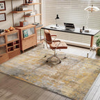 Beige Gold Washable Rug 6x9 Area Rugs - Image 3