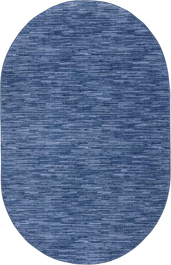 Nourison Home Nourison Essentials Navy Blue 6' x 9' Oval Area Rug - Image 5