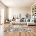 5x8 Washable Living Room Area Rug Modern Neutral Abstract Rug by BYYVOORugsforYourHome