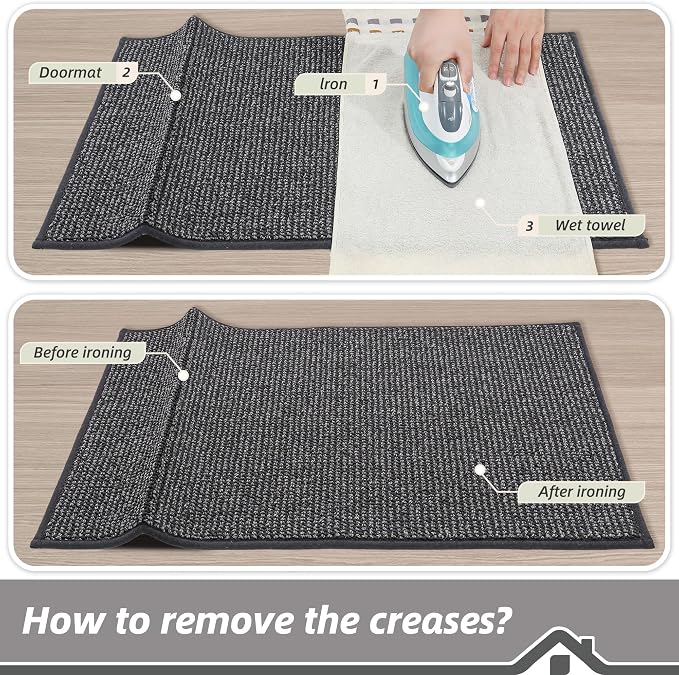 BEQHAUSE Dirt Trapper Door Mat 20" x 48", Non-Slip Washable Doormats Entrance - Image 9