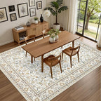 3x5 Area Rugs Living Room Rug: Washable Vintage Boho Rug No Slip Stain - Image 5