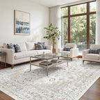 befbee 8x10 Area Rugs for Living Rooms, Stain Resistant Neutral Washable Rugs - Image 7