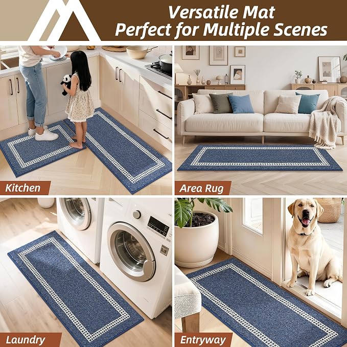 COSY HOMEER Kitchen Rugs Non-Slip 20x30/20x48 Inch Thick Polypropylene Standing - Image 6