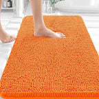 OLANLY Bathroom Rugs 35x24, Extra Soft Absorbent Chenille Bath Rugs, Rubber by OLANLY