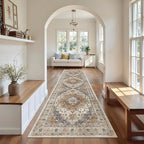 Madane Hallway Runner Rug 2'6''x10' Kitchen Runner, Non Slip Vintage Runners - Image 3