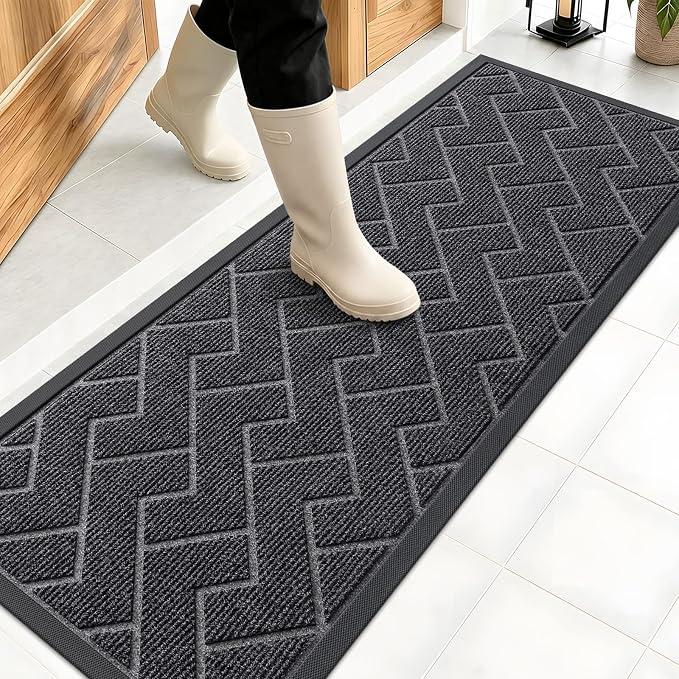 OLANLY Front Door Mat Indoor Outdoor Entrance, Waterproof All-Season, by OLANLY