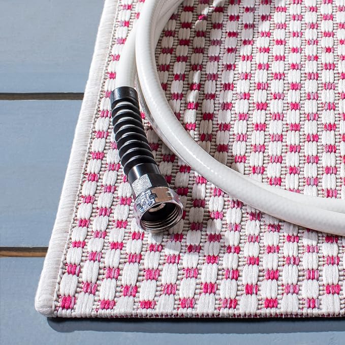 SAFAVIEH Courtyard Collection 2'3" x 8' Ivory/Pink CY8521 Indoor/ Outside - Image 6