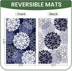 LuxStep Outdoor Rug Waterproof Outdoor Plastic Straw Rug Reversible Patio Rug - Image 2