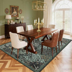 GarveeHome Forest Rugs 5x7, Botanical Low Pile Non Slip Stain Resistance - Image 3