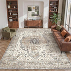 befbee 9x12 Area Rugs for Living Room, Ultra-Thin Washable Rug, Non-Slip - Image 7