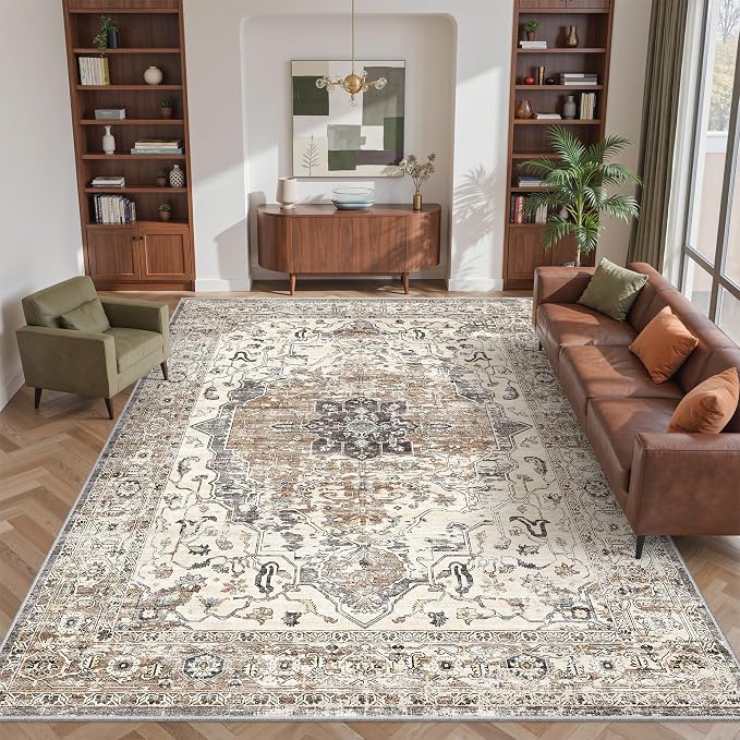 befbee 9x12 Area Rugs for Living Room, Ultra-Thin Washable Rug, Non-Slip - Image 7