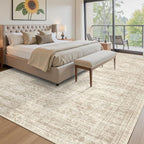Soalmost 12x15 Washable Area Rug Beige Neutral Abstract Living Room Large - Image 9