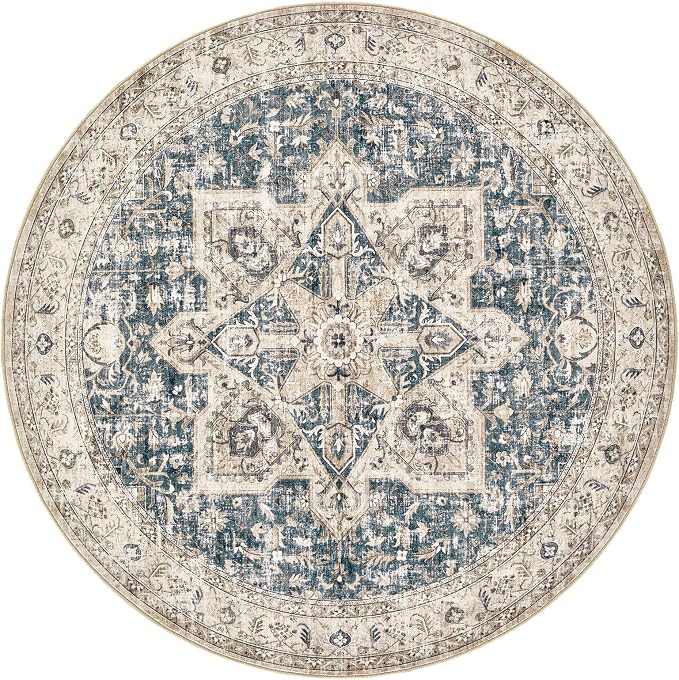 Tortania 7' Round Area Rug Living Room Rugs - Image 9