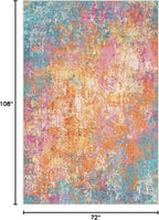 RELEANY Washable Area Rugs 6'x9' Non-Slip Modern Abstract Soft - Image 2