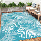 Pauwer Waterproof Outdoor Rug 8x10, Reversible Plastic Straw Patio Camping Rug - Image 8