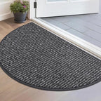 BEQHAUSE Dirt Trapper Door Mat 17" x 30" Half Circle Non-Slip Washable Doormats by BEQHAUSE